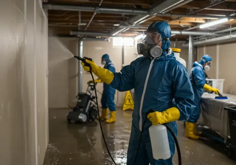 Basement Sanitization and Antimicrobial Treatment process in Hanover, MA