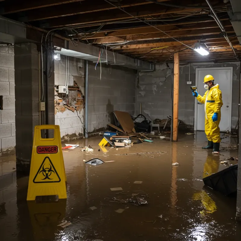 Flooded Basement Electrical Hazard in Hanover, MA Property